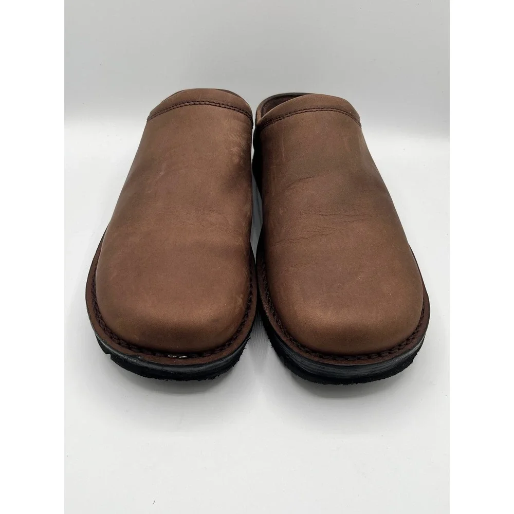 Rockport Men Brown Leather Clogs Mules Slip On Shoes APM30235M Size US 11 EU 45